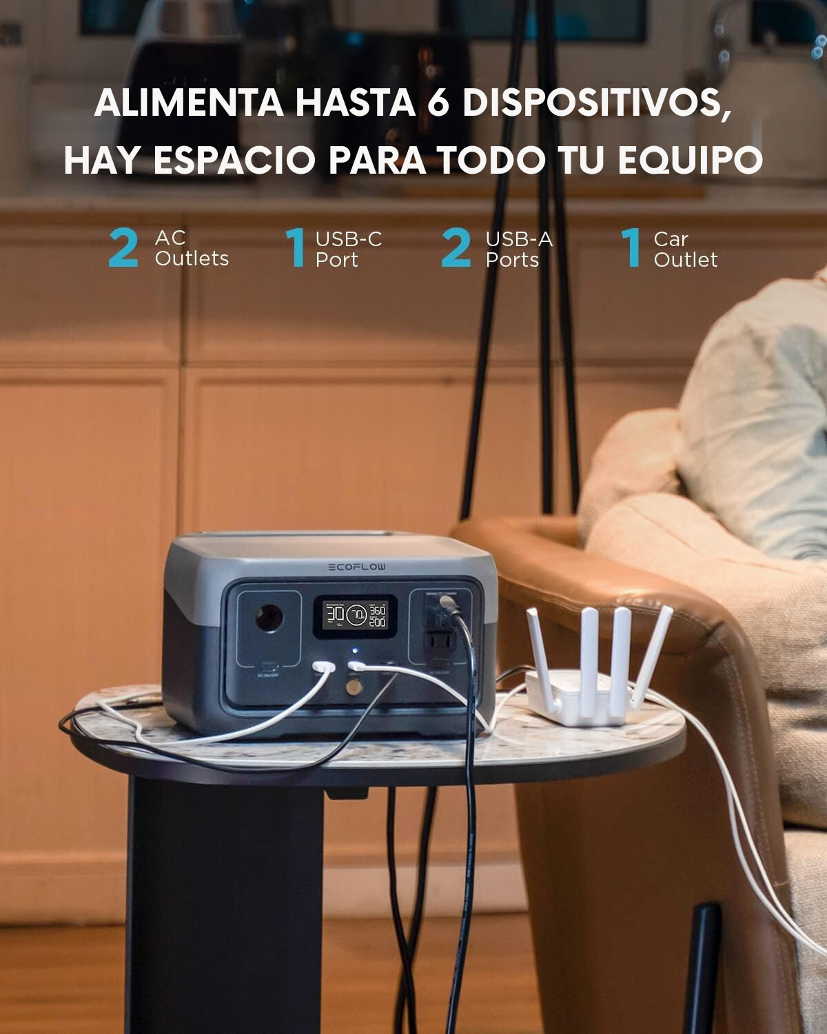 XT600 Generador Solar Portátil 600W - Panel Solar Plegable Incluido