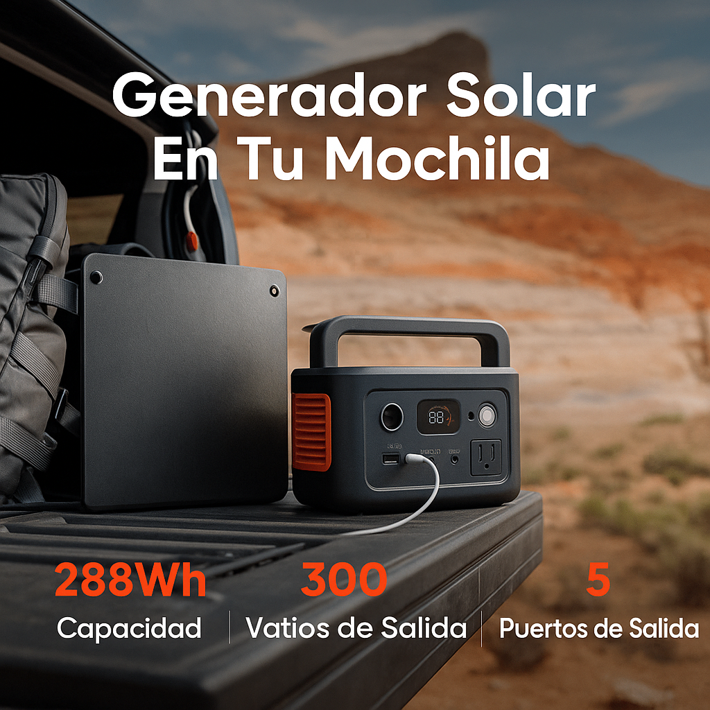 Solivio Generador Solar 300 Plus - Panel Solar Plegable Incluido